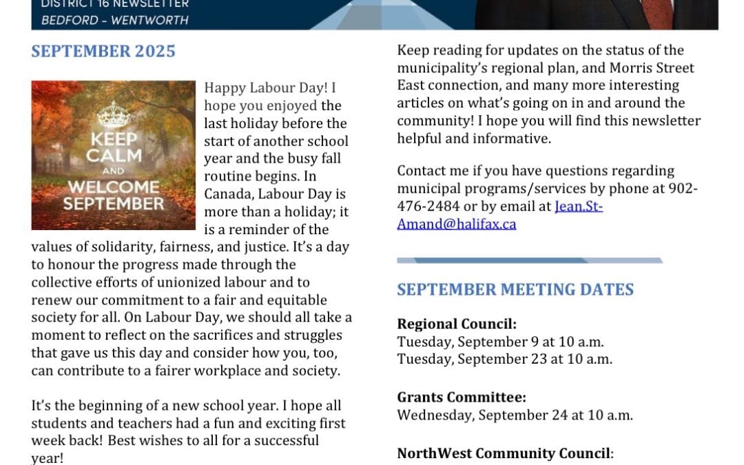 My September 2025 e-Newsletter